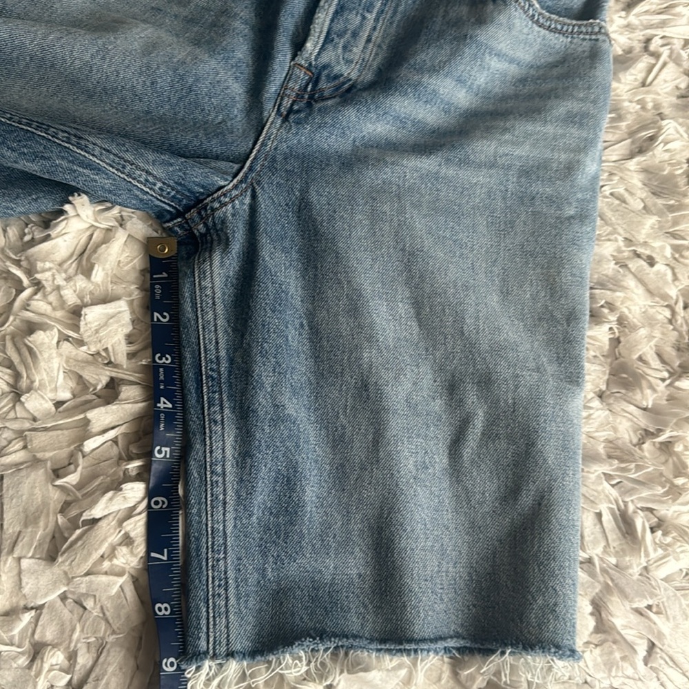 Agolde 90s Shorts, Light Wash High-Rise Denim Bermuda, Size 26 - Picture 13 of 14